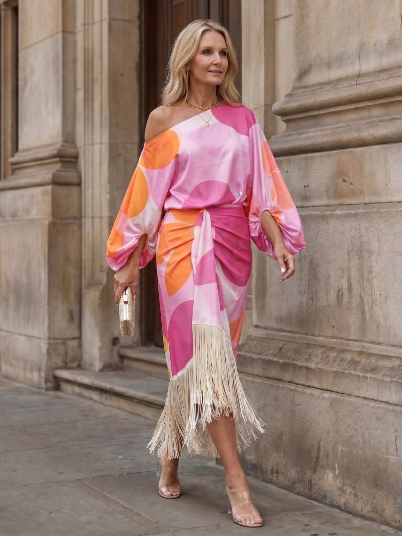 Dorvelli | Women's Midi Dress – Abstract Print