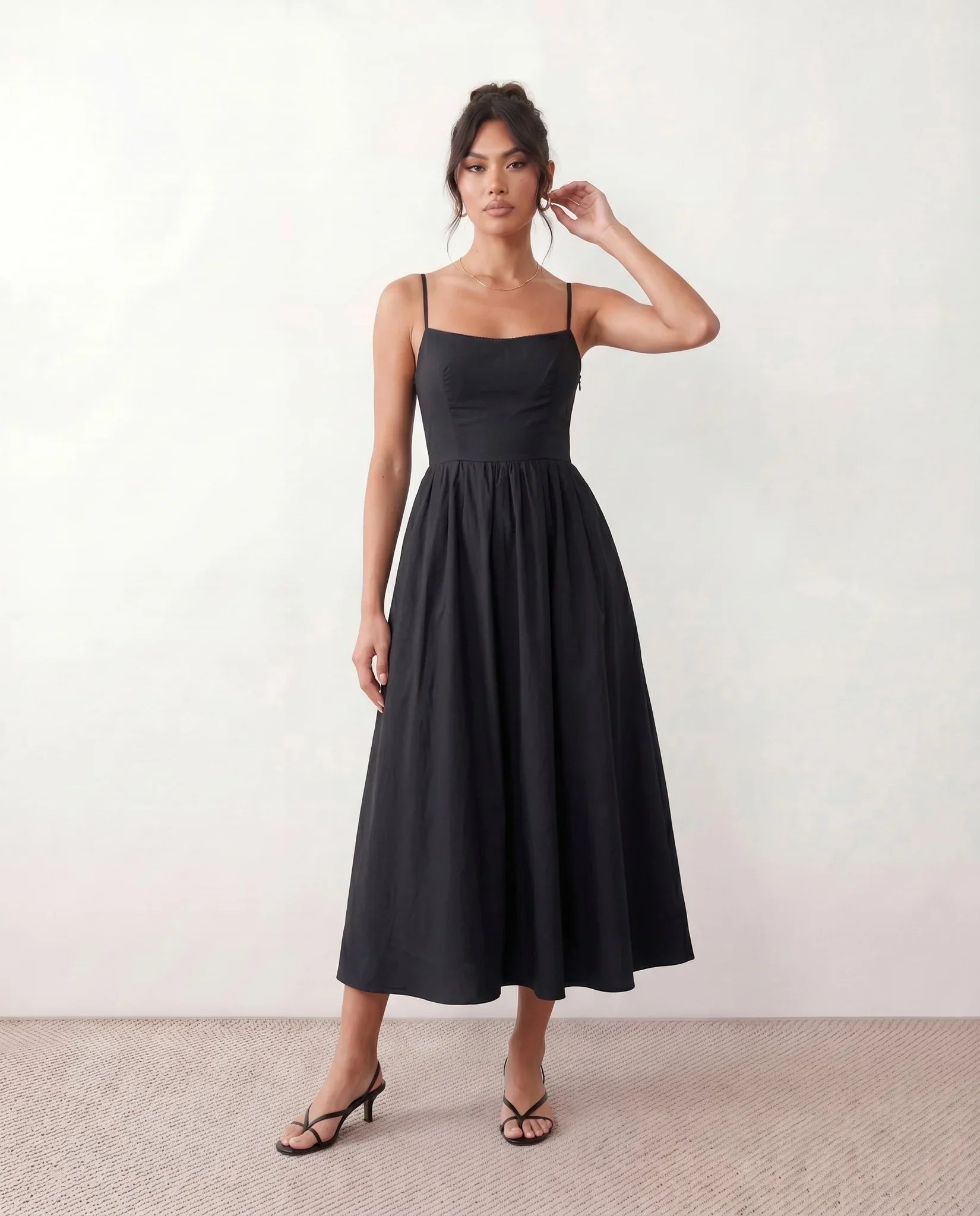 Dorvelli | Women's Midi Dress – Layla Spaghetti Strap