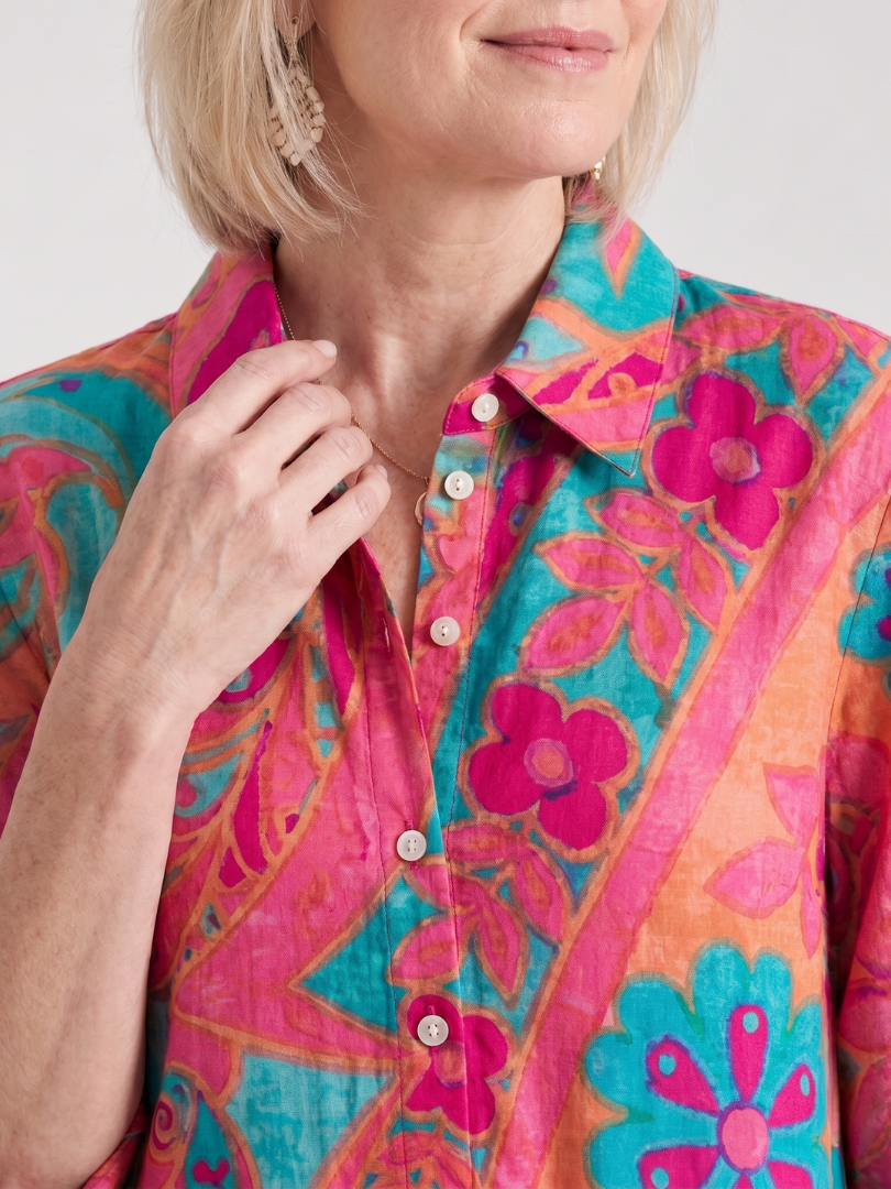 Dorvelli | Women's Midi Dress – Printed Button