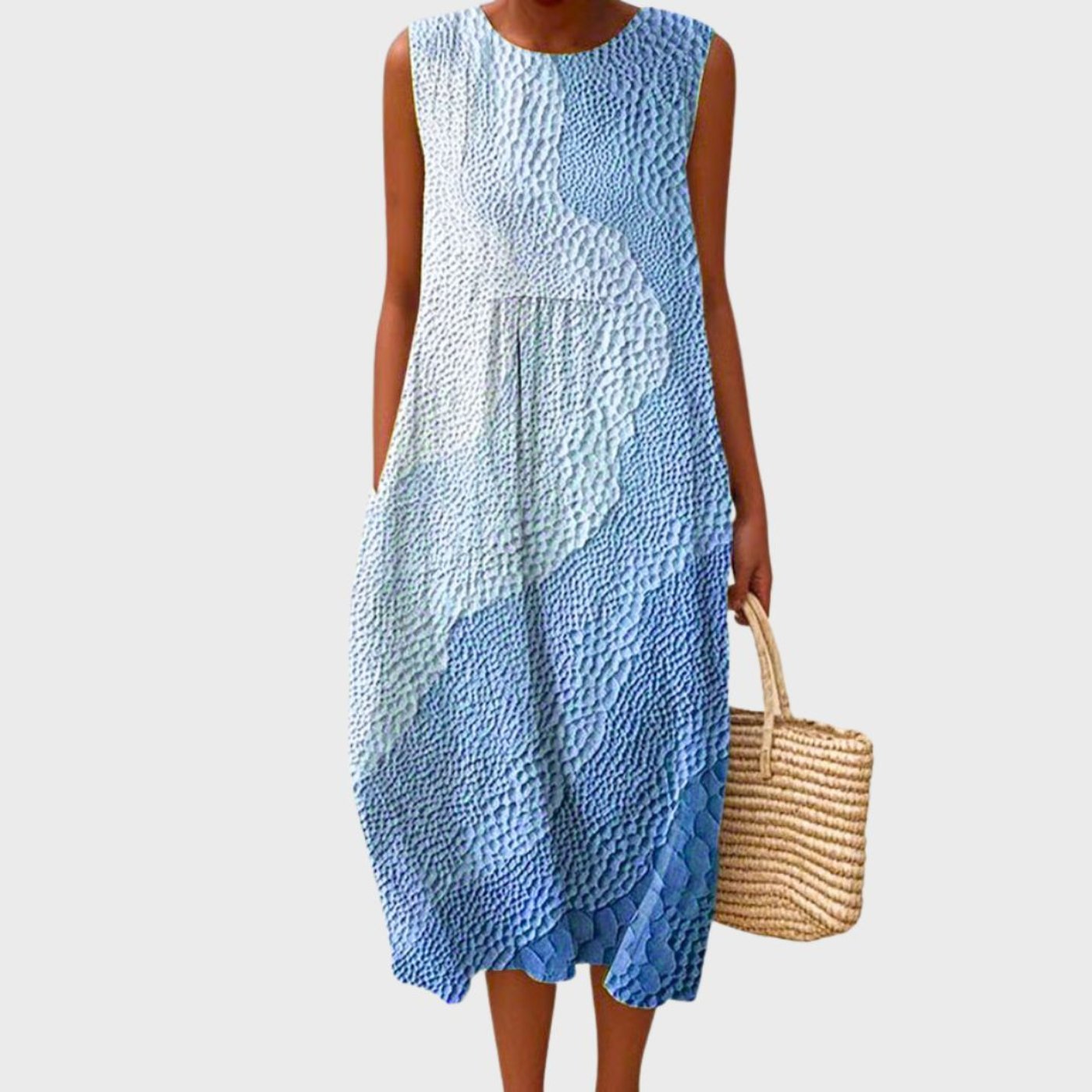Dorvelli | Women's Midi Dress – Sleeveless Tiered Plaid