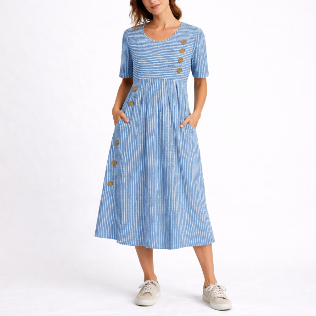 Dorvelli | Women's Midi Dress – Striped