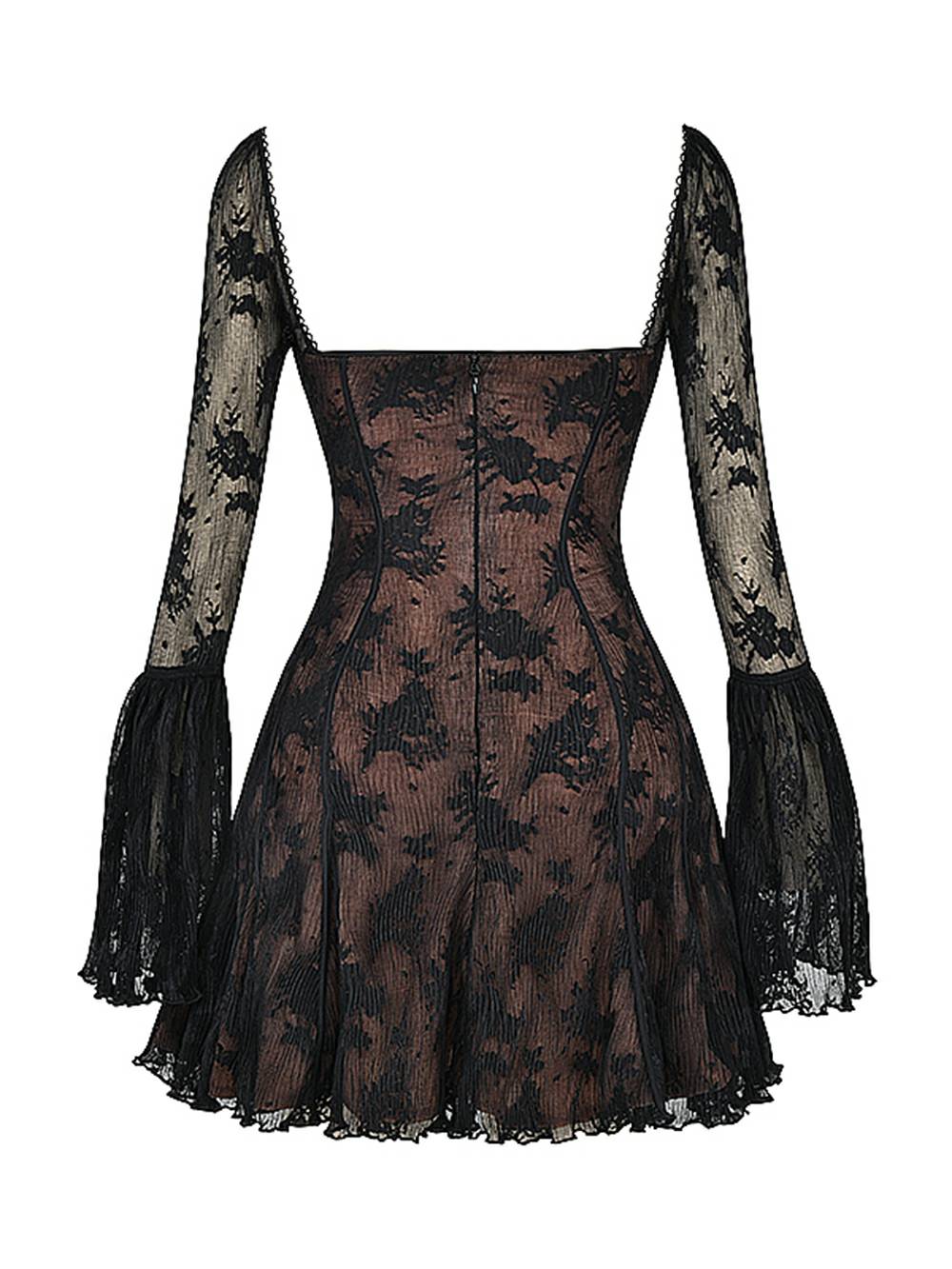 Dorvelli | Women’s Party Dress – Sweetheart Bell-Sleeve Mini