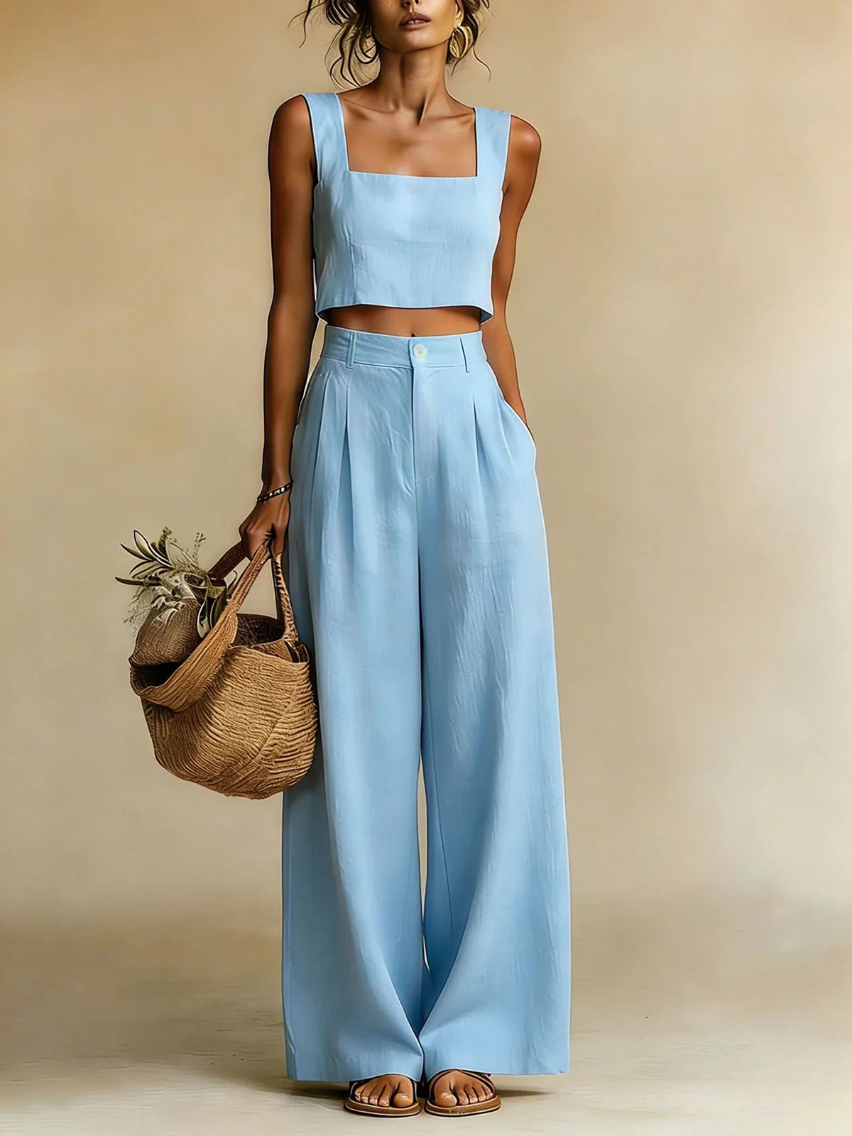 Dorvelli | Women's Two-Piece Set – Peachy Palazzo
