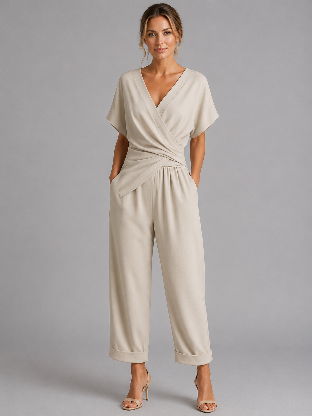 Dorvelli | Women's Two-Piece Set – Wrap Front