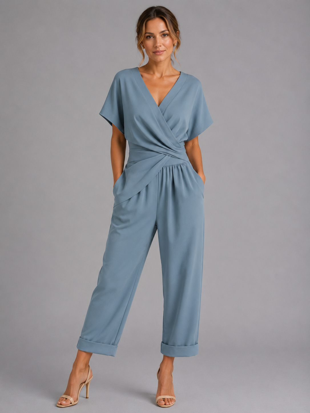 Dorvelli | Women's Two-Piece Set – Wrap Front