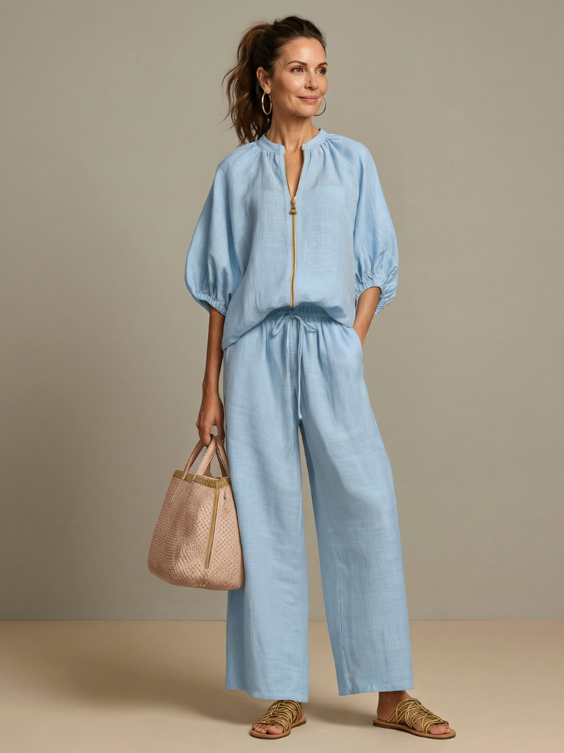 Dorvelli | Women's Two-Piece Set – Zip Front