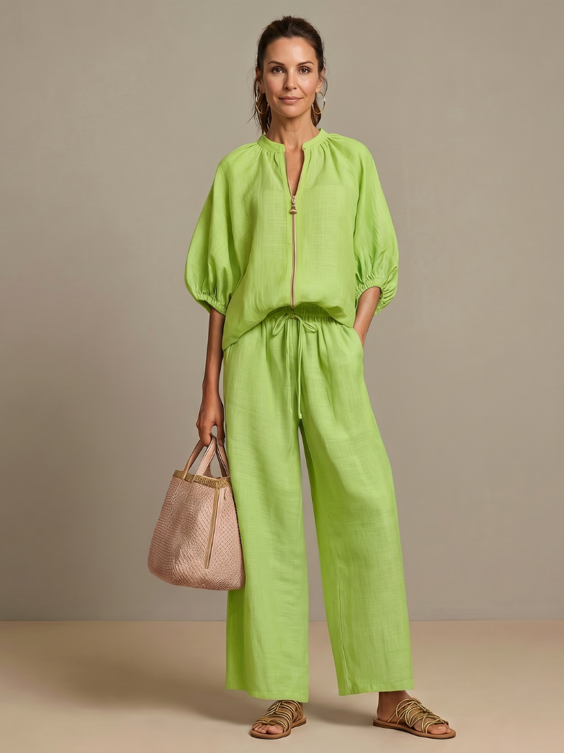Dorvelli | Women's Two-Piece Set – Zip Front