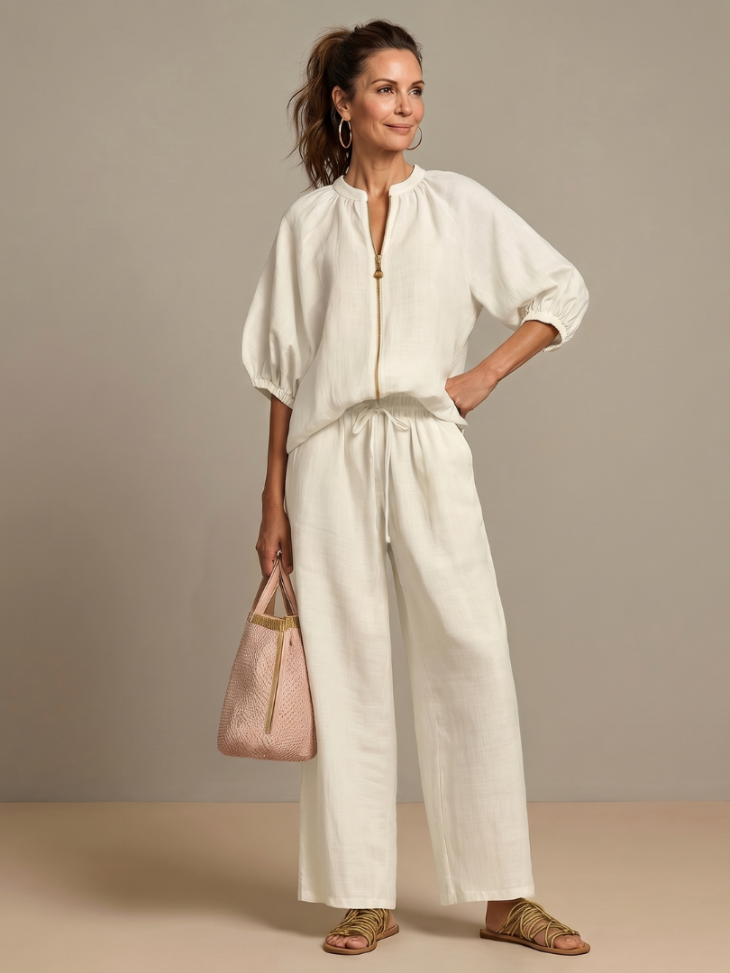 Dorvelli | Women's Two-Piece Set – Zip Front