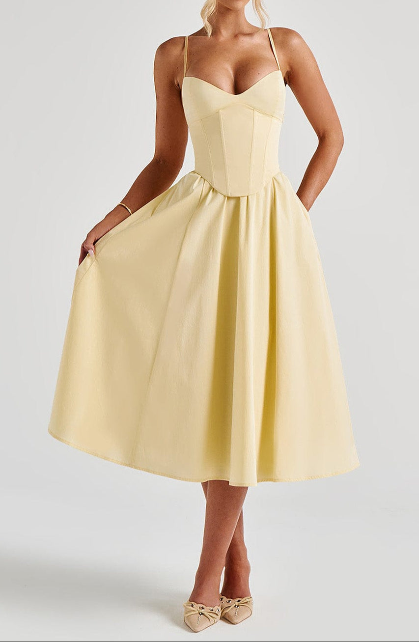 Dorvelli | Women’s Wedding Guest Midi Dress – A-Line