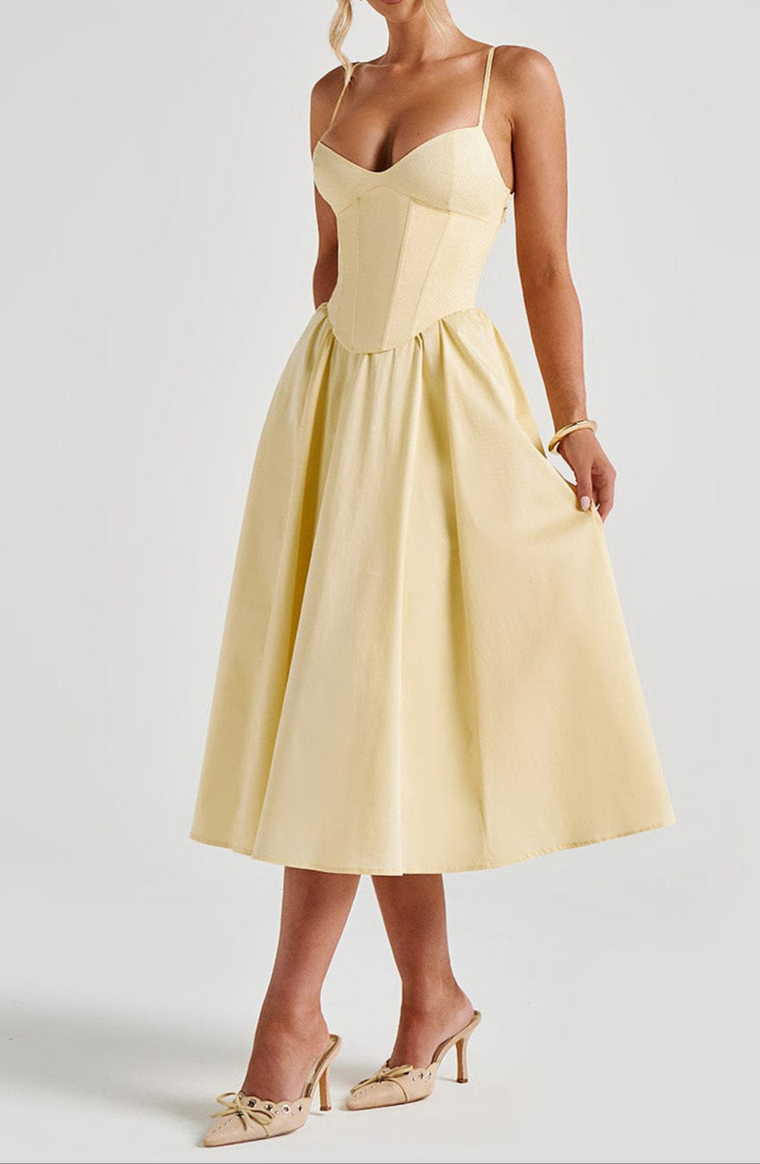 Dorvelli | Women’s Wedding Guest Midi Dress – A-Line