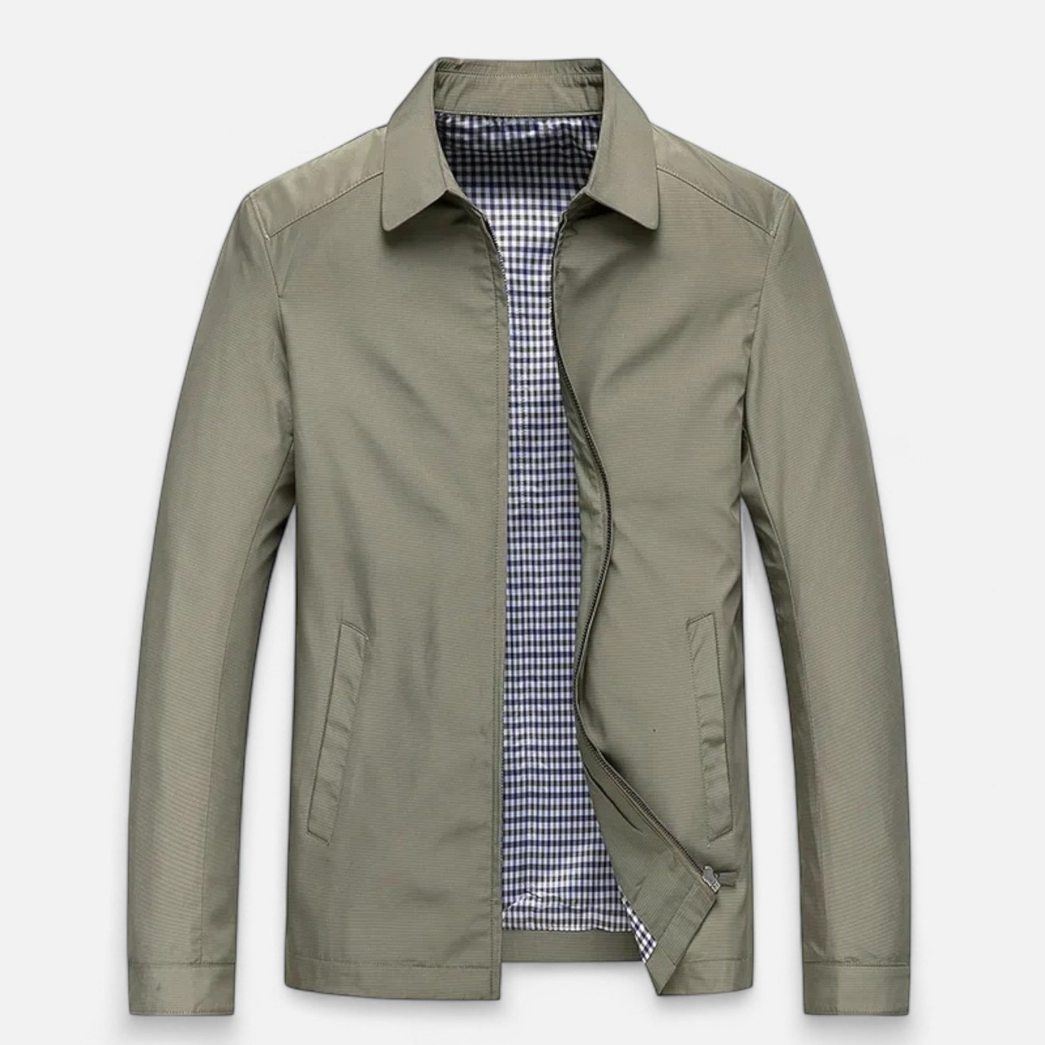 Dorvelli | Men’s Jacket – Lightweight Turn-Down Collar Elegance
