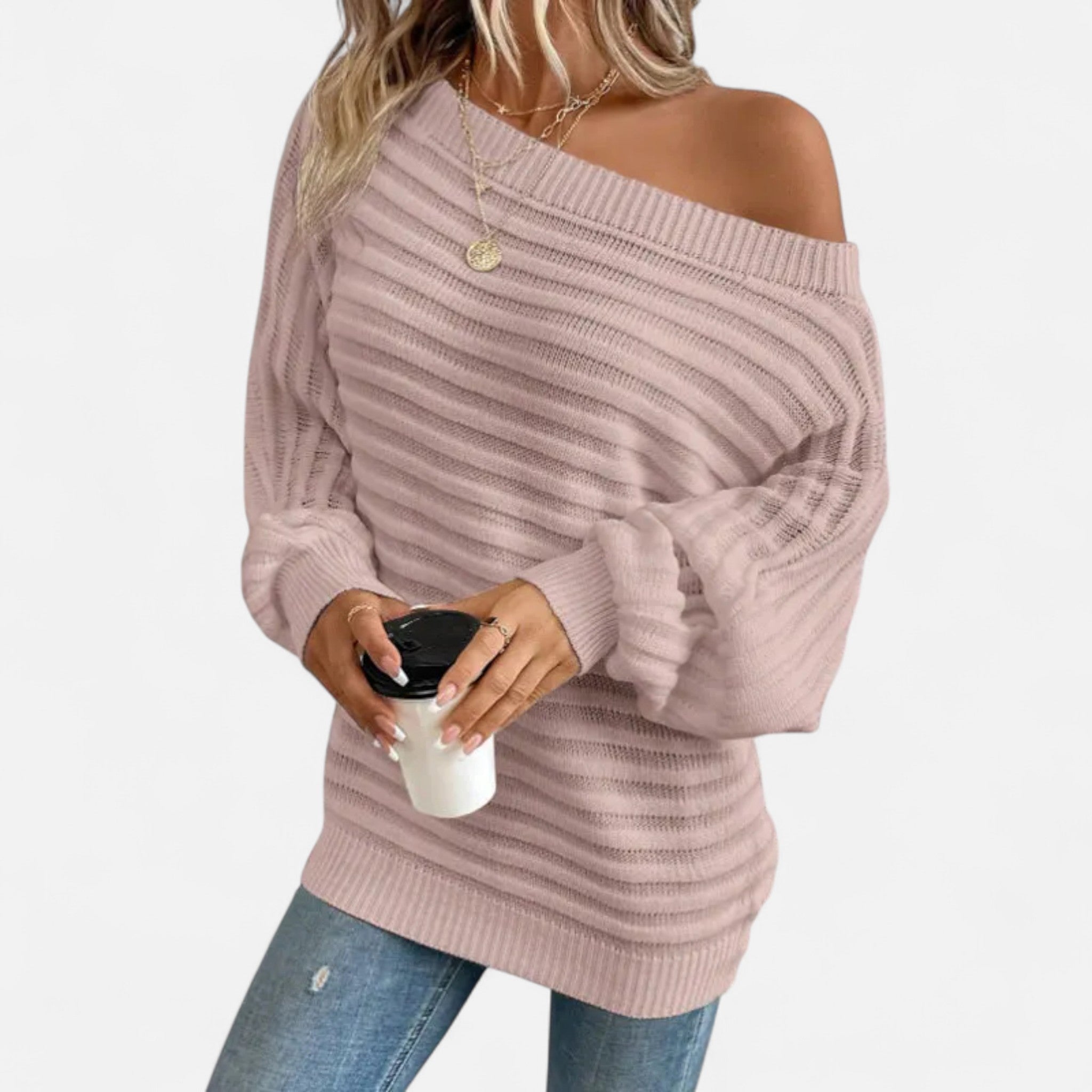 Dorvelli | Women’s Off-Shoulder Sweater – Elegant Knitwear
