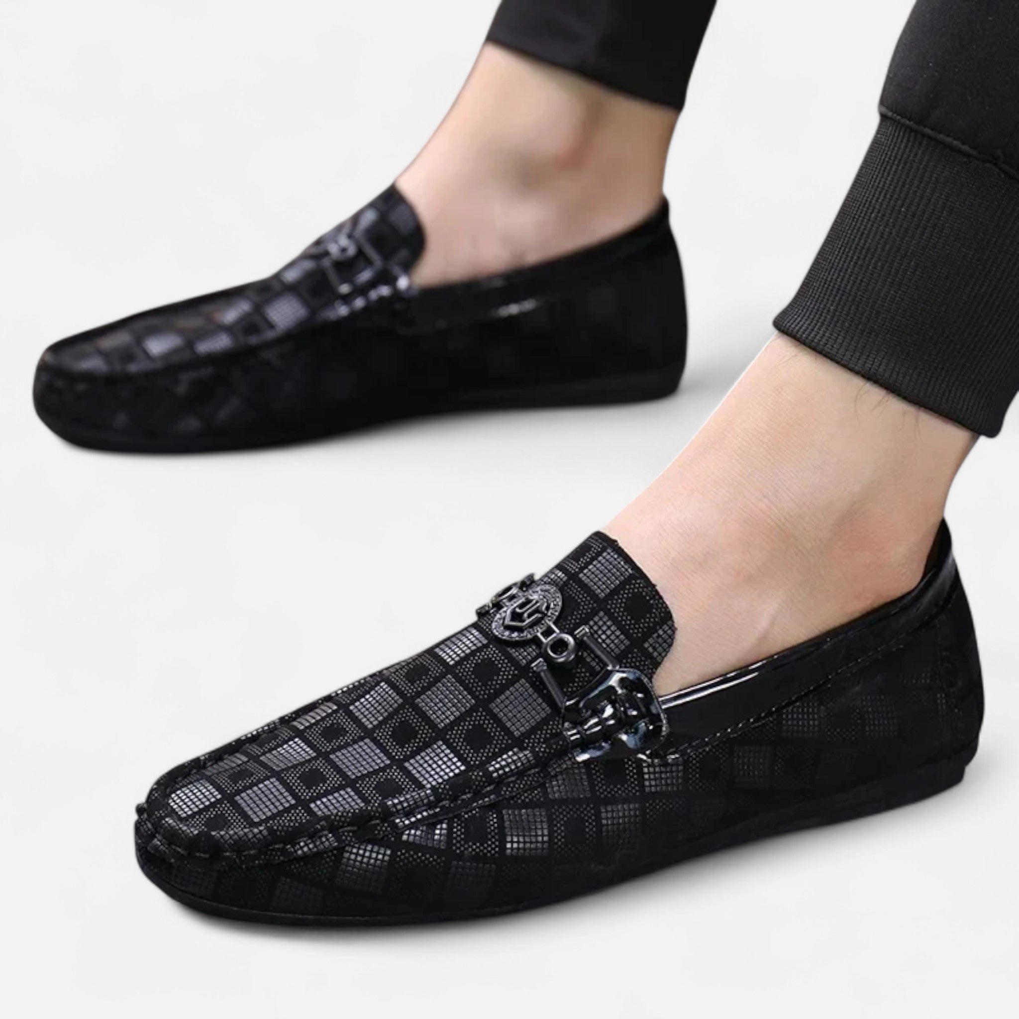Dorvelli | Men’s Loafers – Plaid Heritage Breathable Style