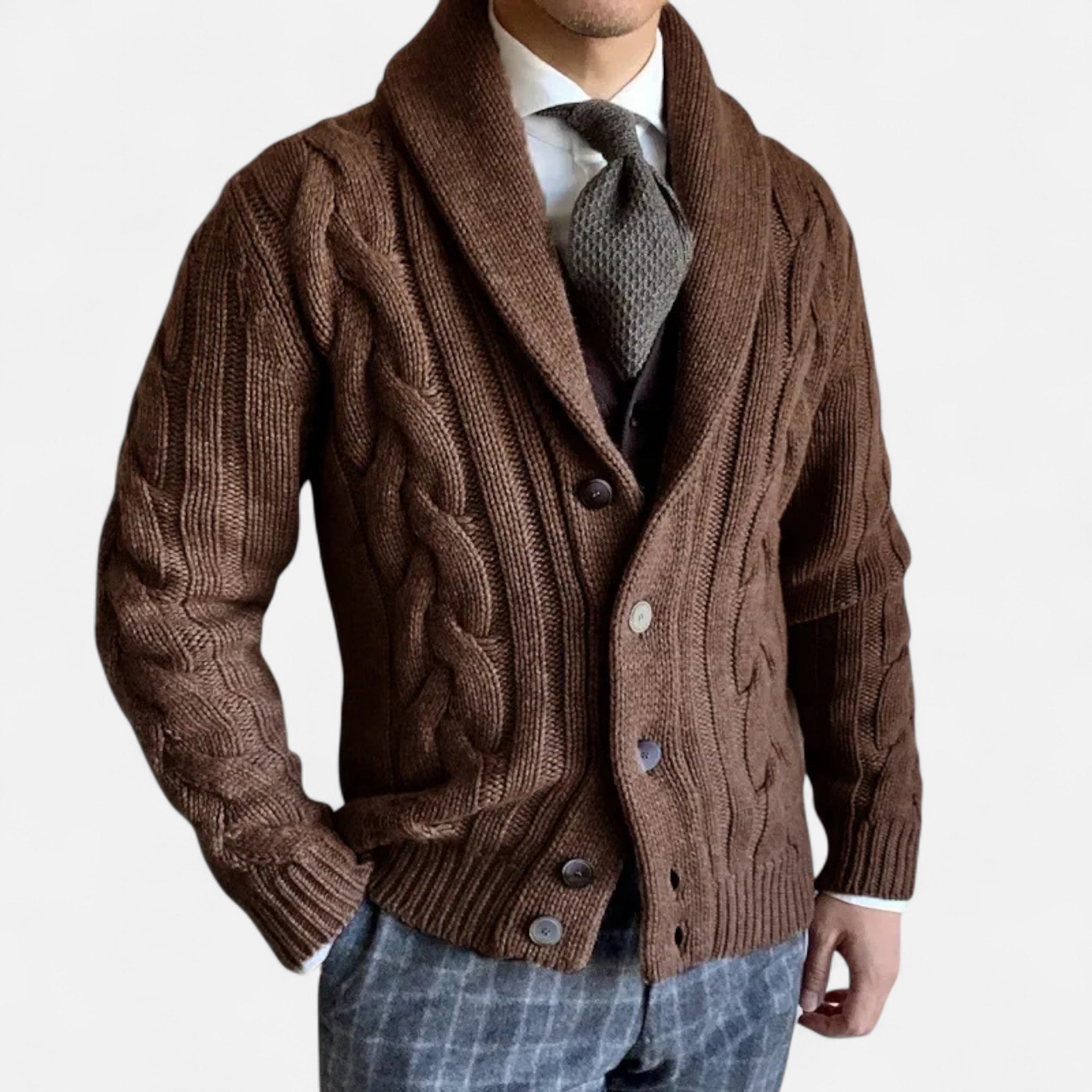 Dorvelli | Men’s Cardigan – Knitted Twist Heritage Style