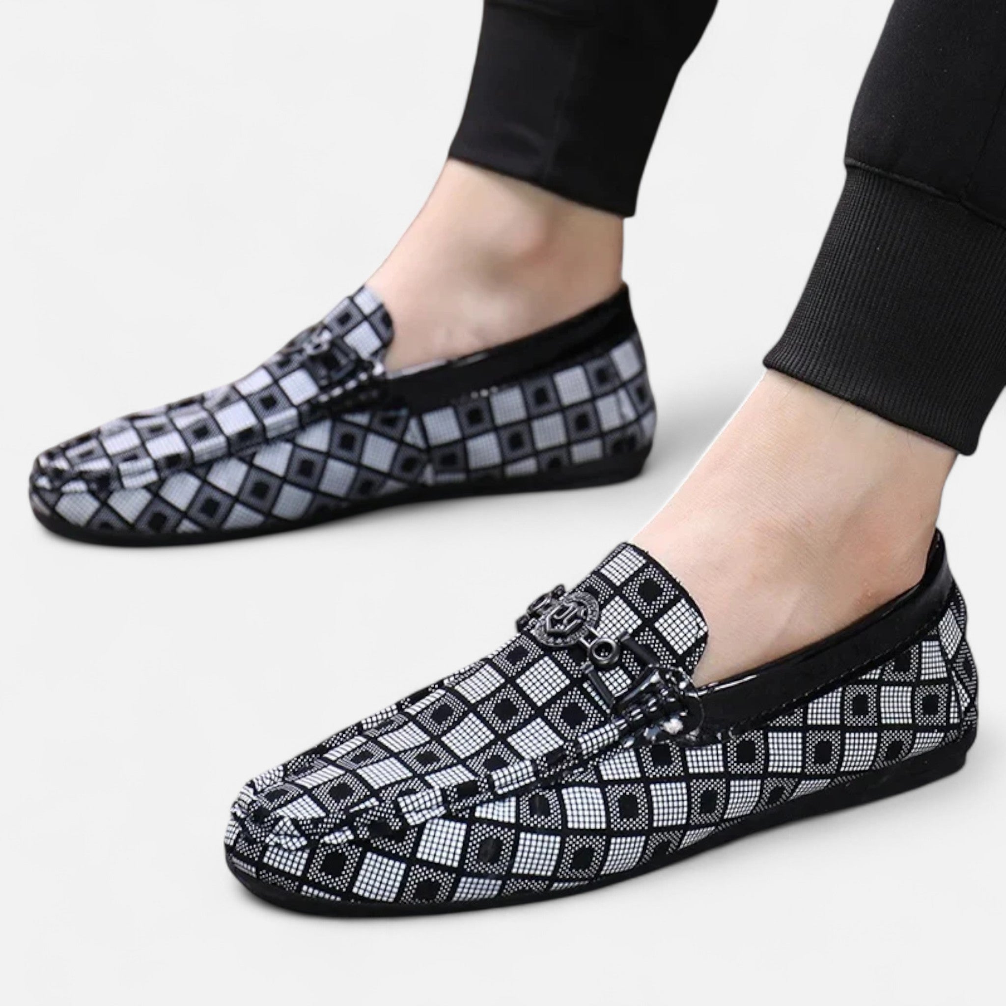 Dorvelli | Men’s Loafers – Plaid Heritage Breathable Style