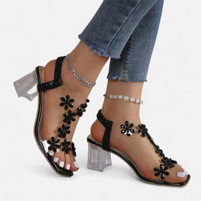Dorvelli | Women’s Heels – Rhinestone Stiletto Transparent Elegance