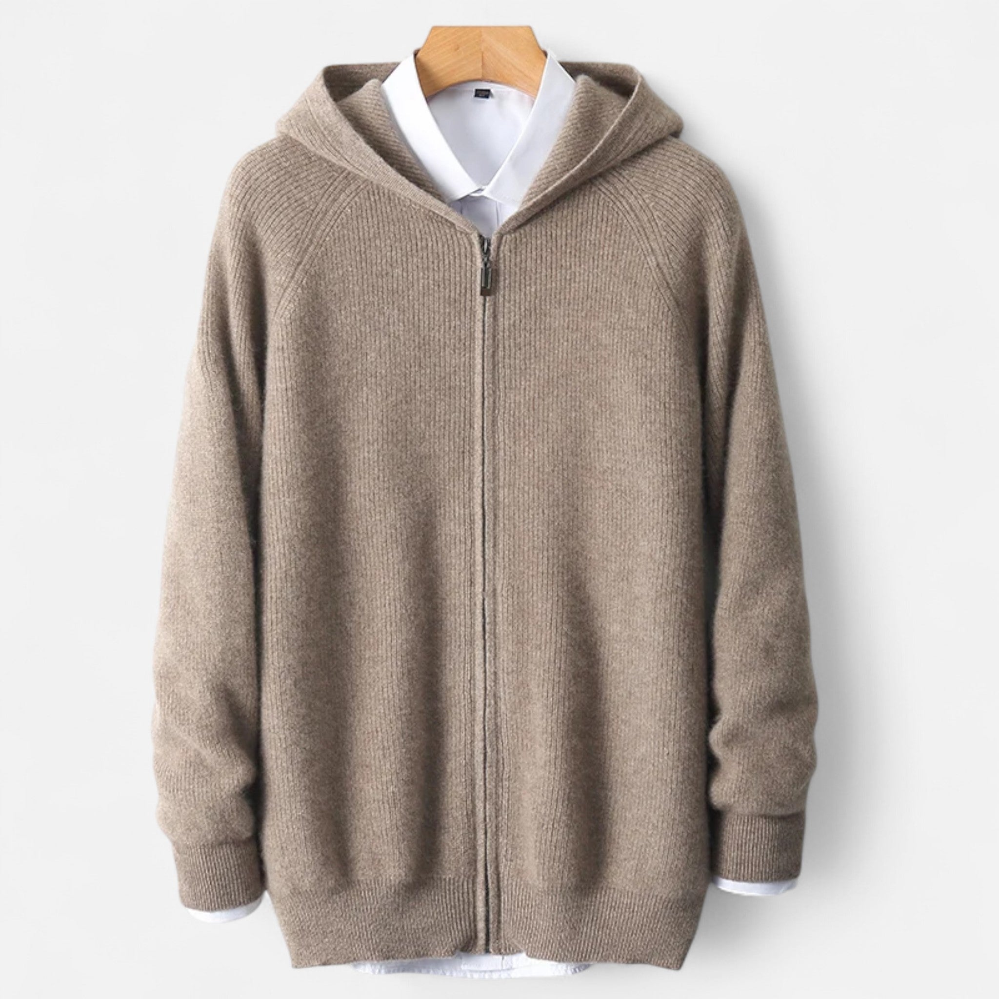 Dorvelli | Men’s Padded Cardigan – Heritage Hooded Knit