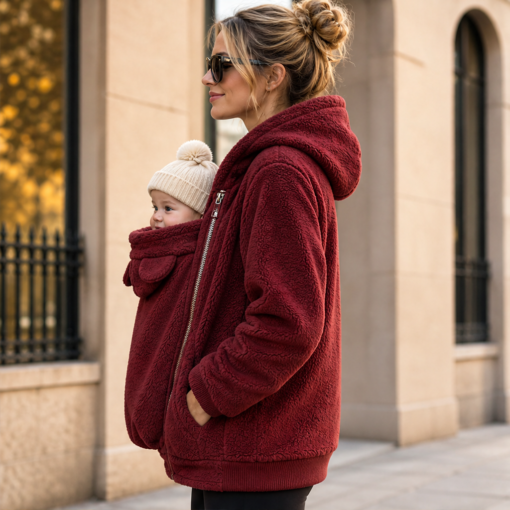 Ellery Babywearing Hoodie – Dual Side Zip Carrier Panel Long Sleeve
