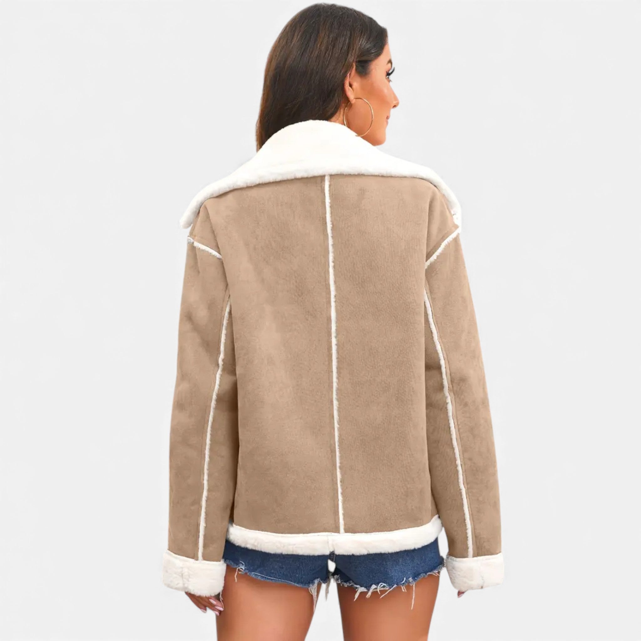 Dorvelli | Women’s Faux-Wool Winter Jacket – Collar Coat with Pockets