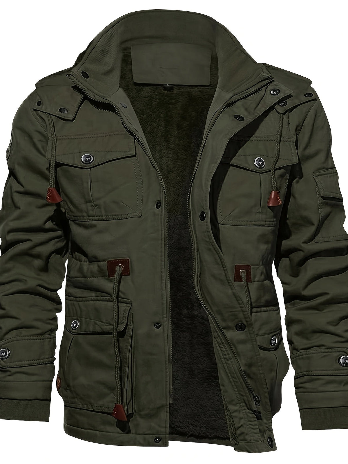 Dorvelli | Men's Utility Jacket – Hooded Lined Multi Pocket