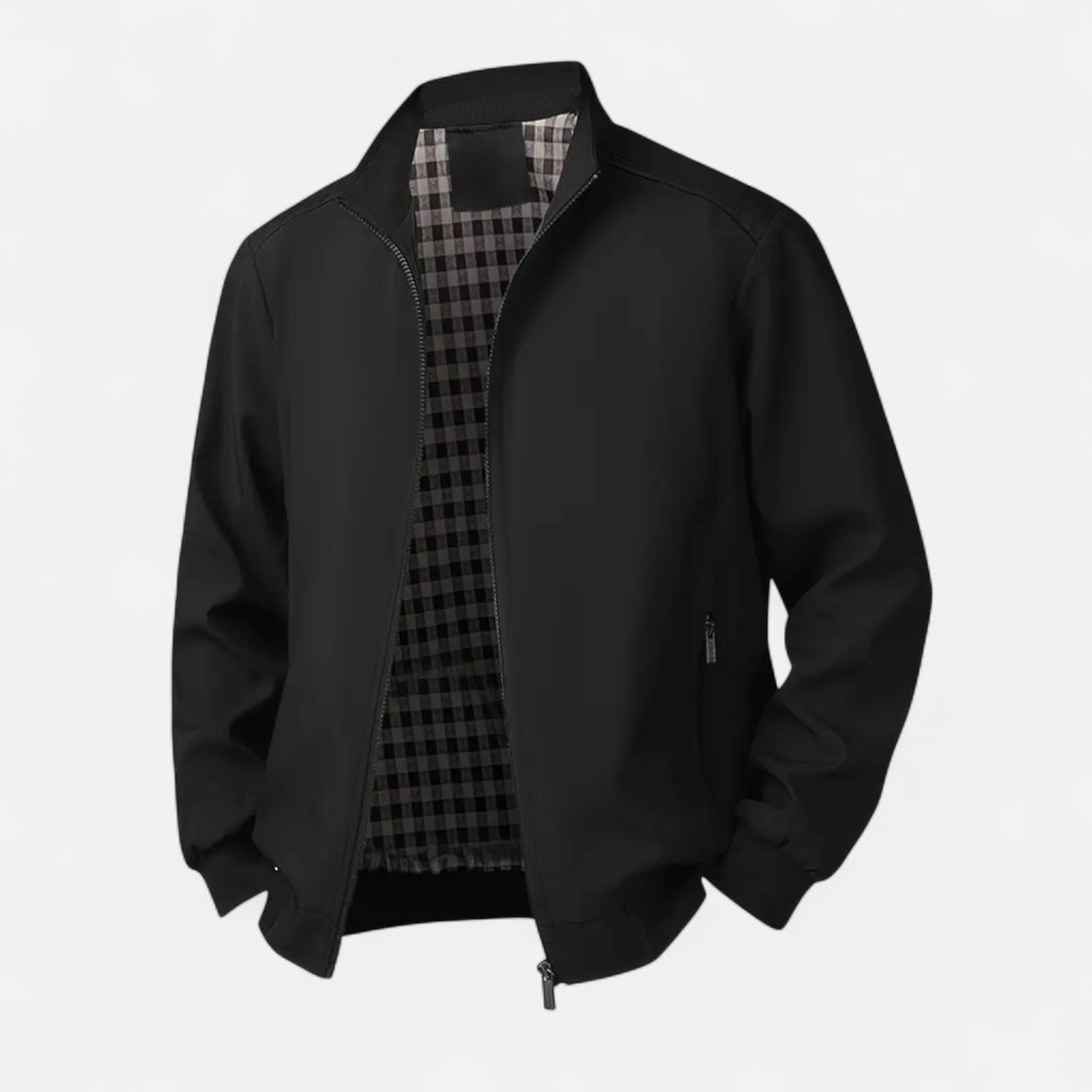 Dorvelli | Men’s Jacket – Lightweight Zip-Up Beige Elegance