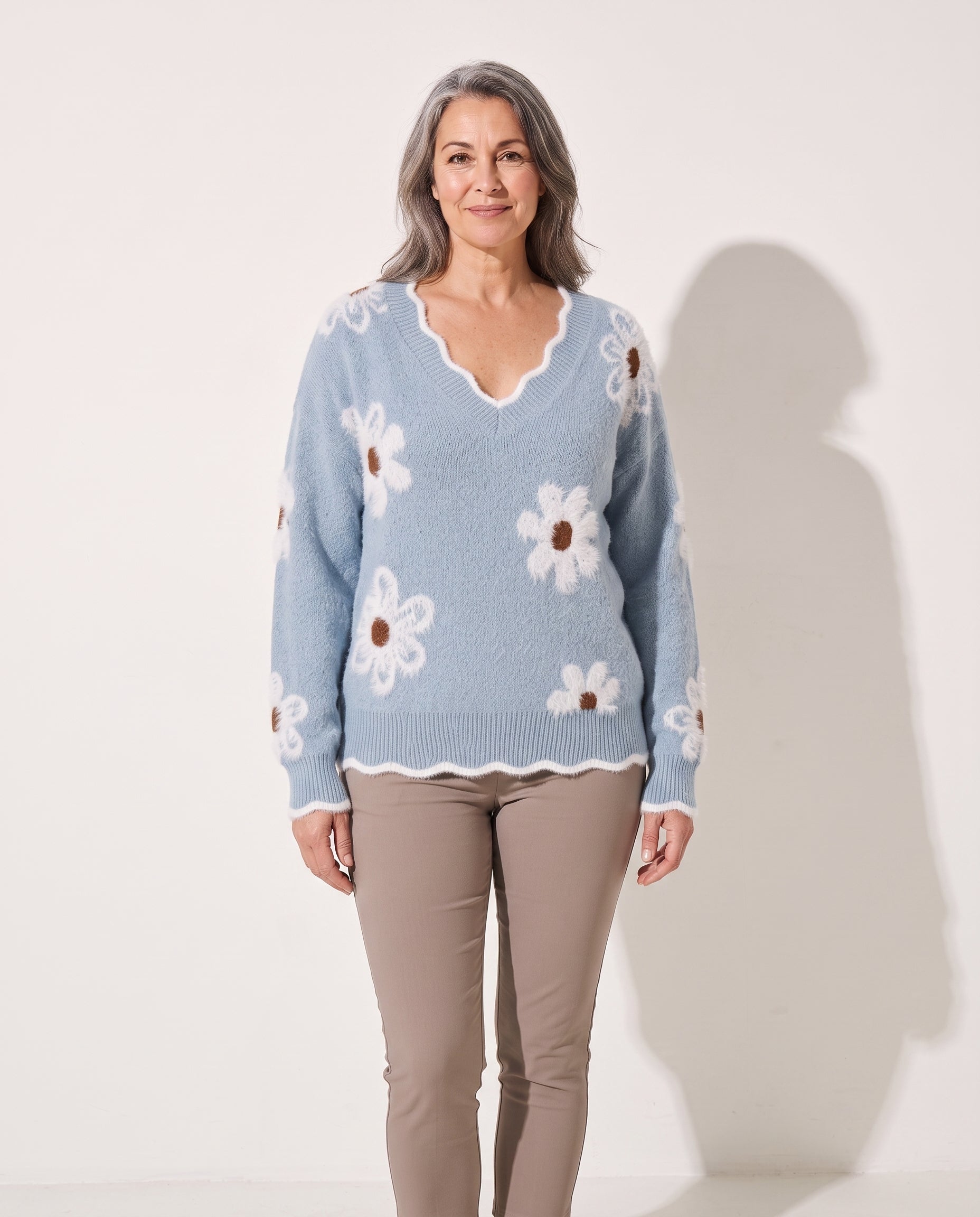 Women's Floral Motif Jumper