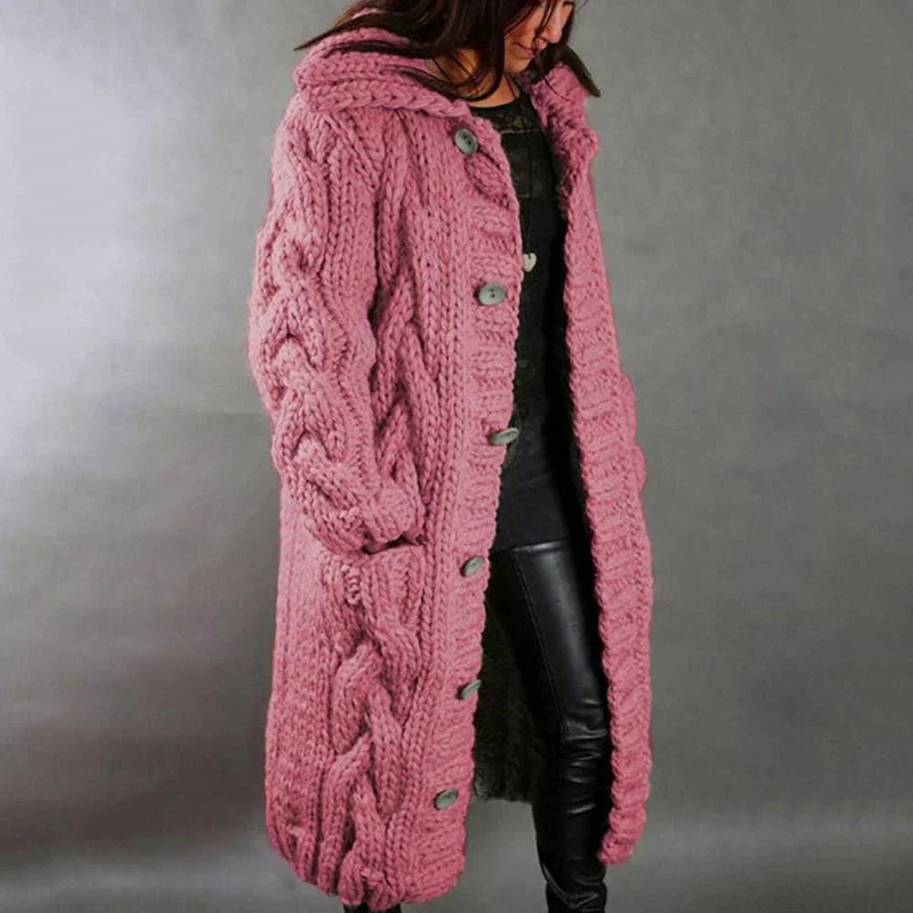 Women's Longline Hooded Cardigan
