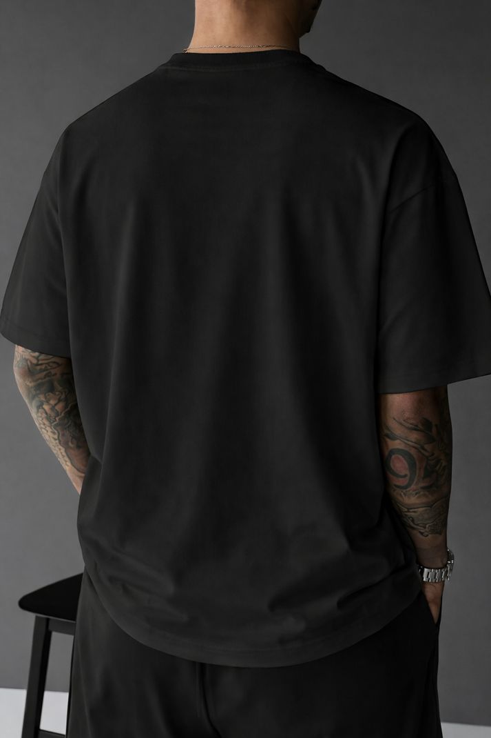 Haruki Cherry Blossom Print T-Shirt – Black