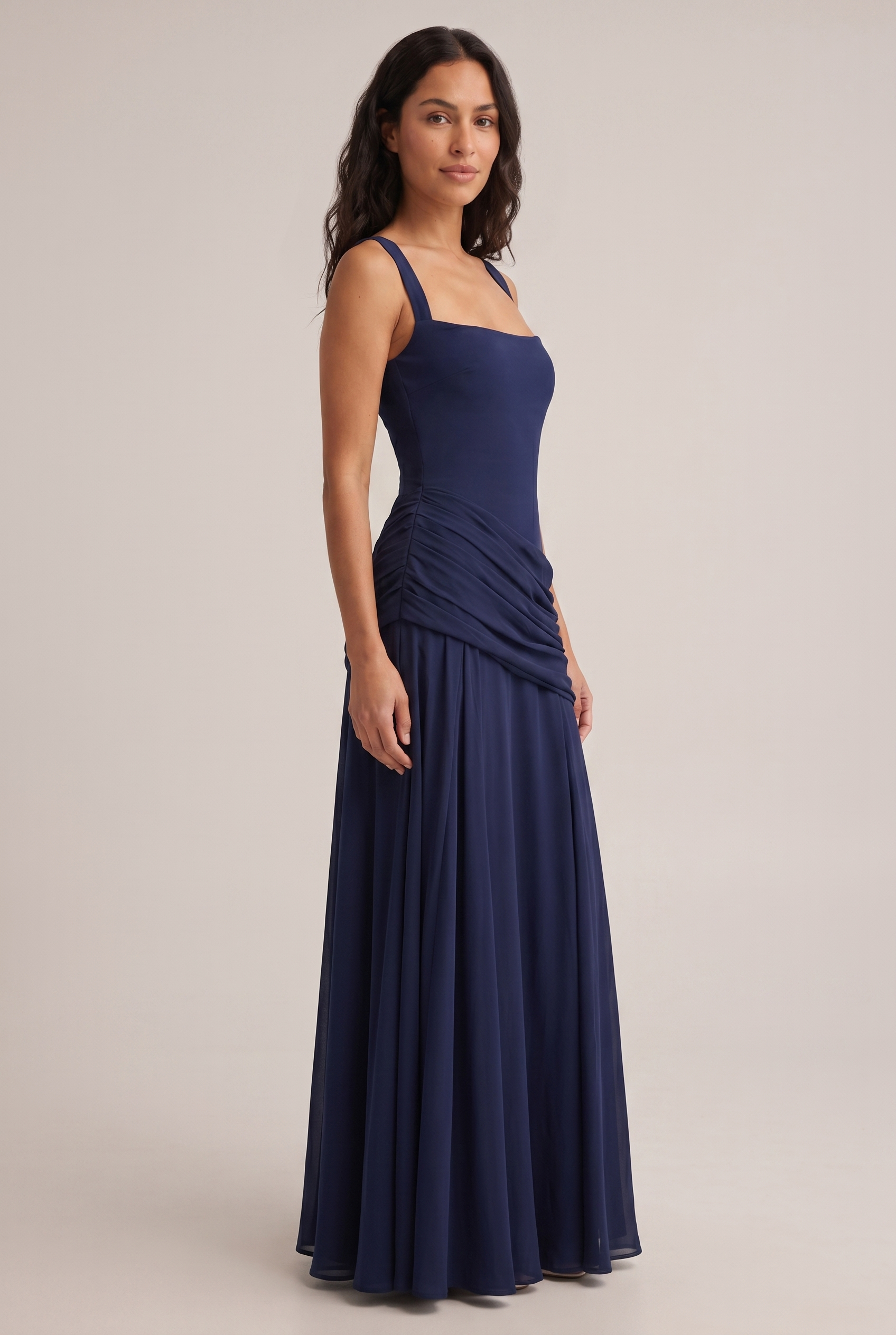 Dorvelli Maxi Dress in Dark Blue – front