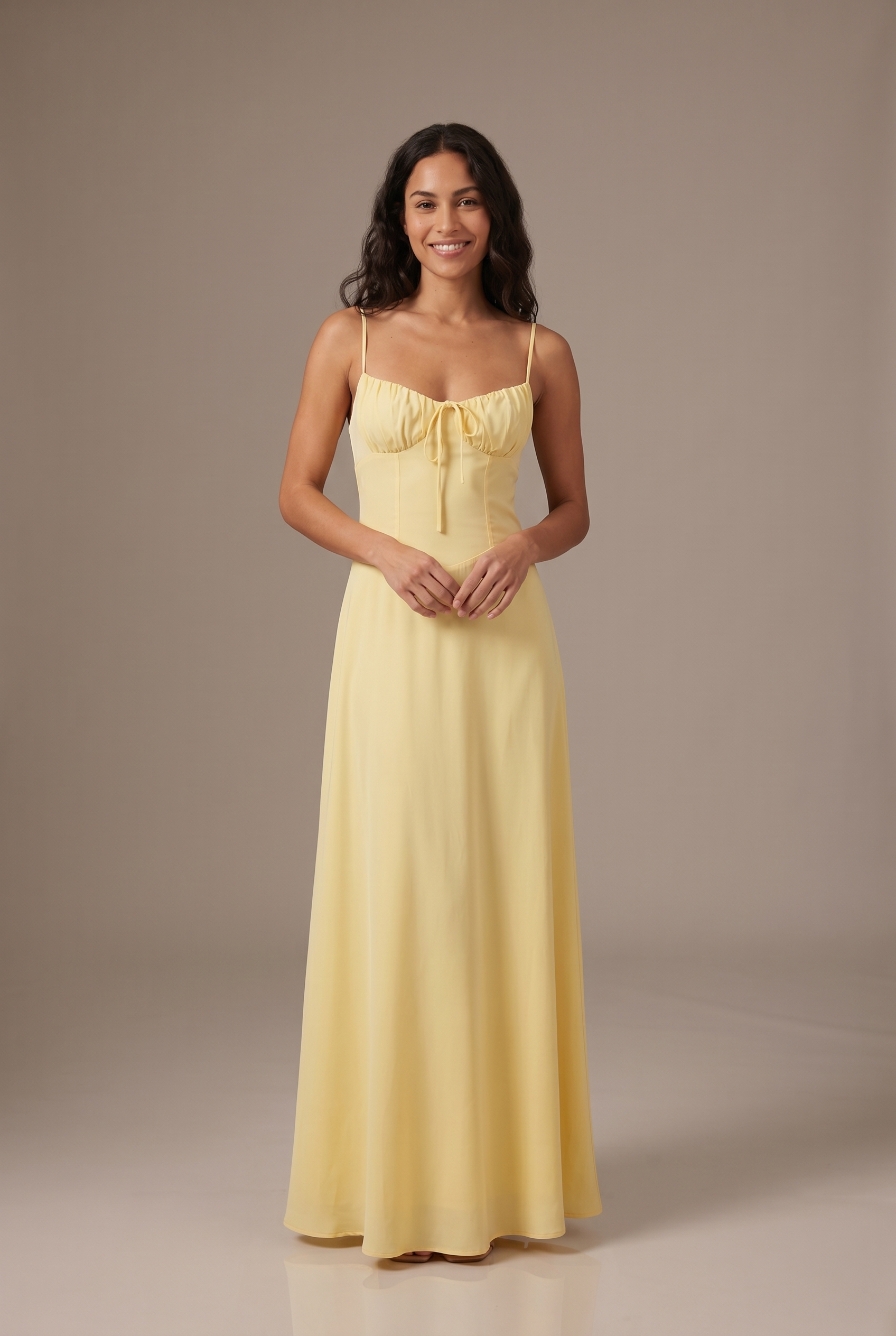 Dorvelli Maxi Dress in Yellow – front