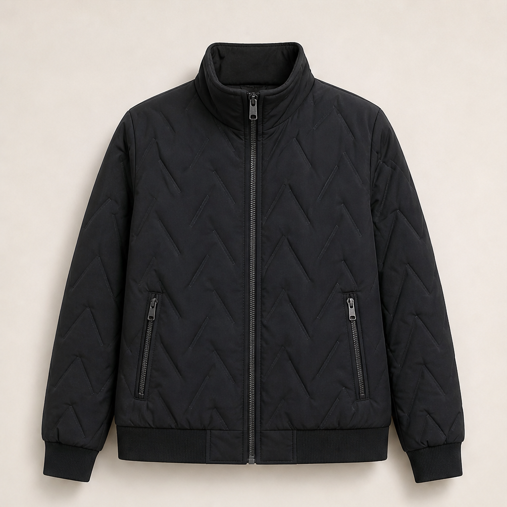 Corvina Quilted Jacket – High Neck Zip-Up Padded Side Pockets