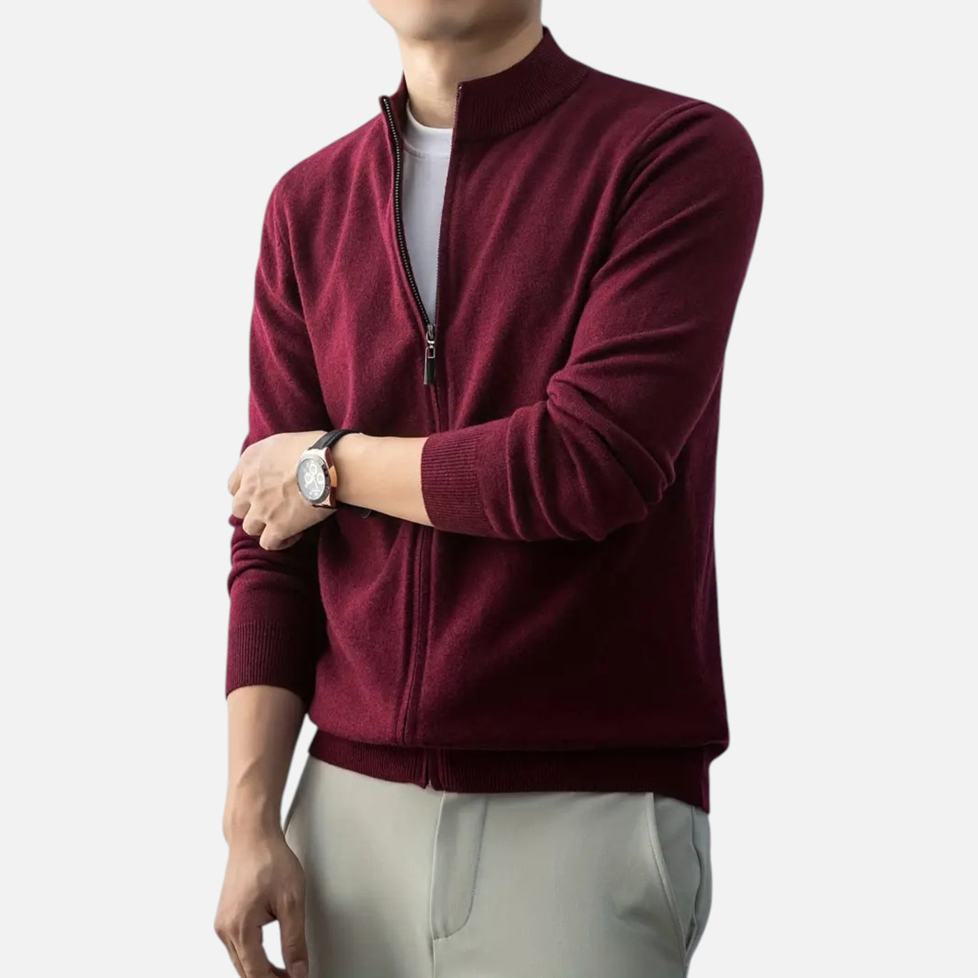 Dorvelli | Men’s Full-Zip Sweater – Heritage Wool Blend