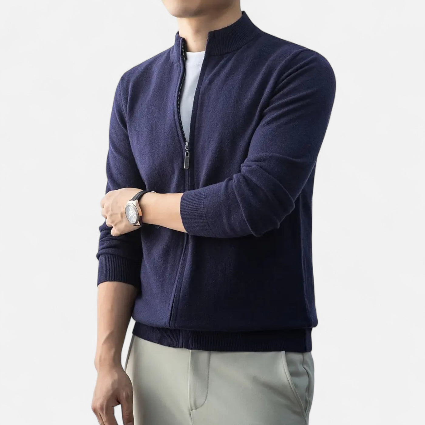Dorvelli | Men’s Full-Zip Sweater – Heritage Wool Blend