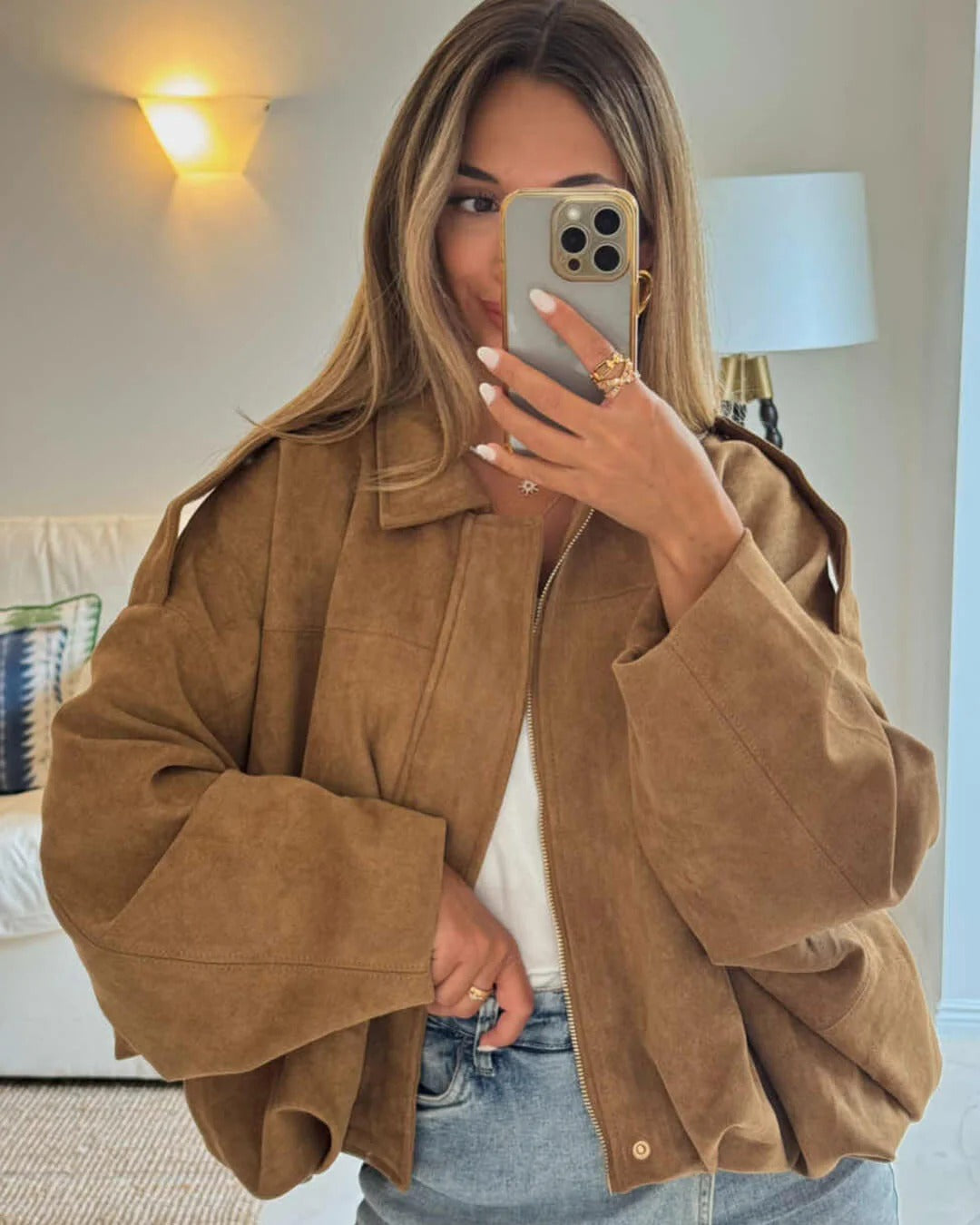 Women's Cropped Bomber Jacket
