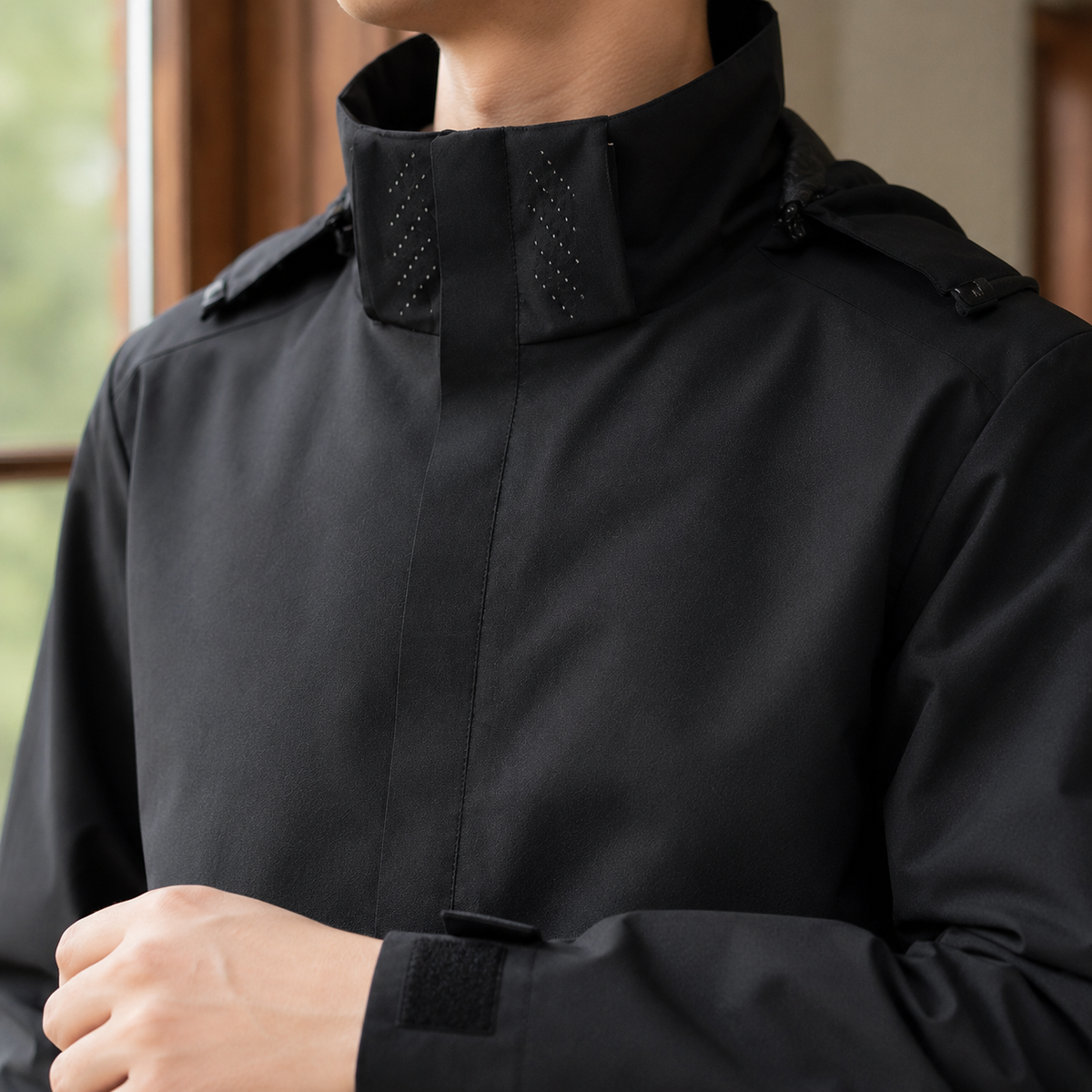 Dorvelli | Men's Hooded Jacket – Straight Cut Zip Front
