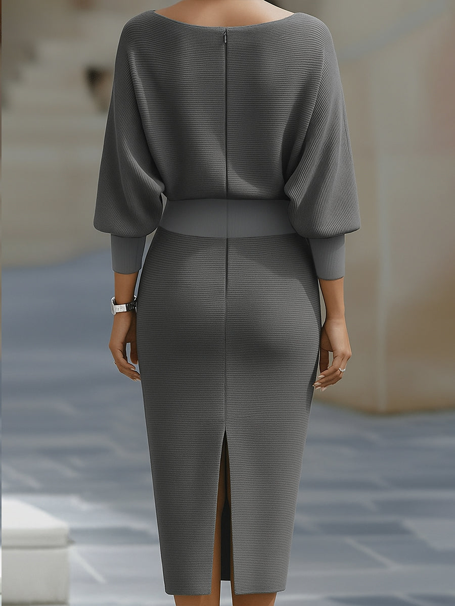 Ingeborg Cowl Neck Midi Dress