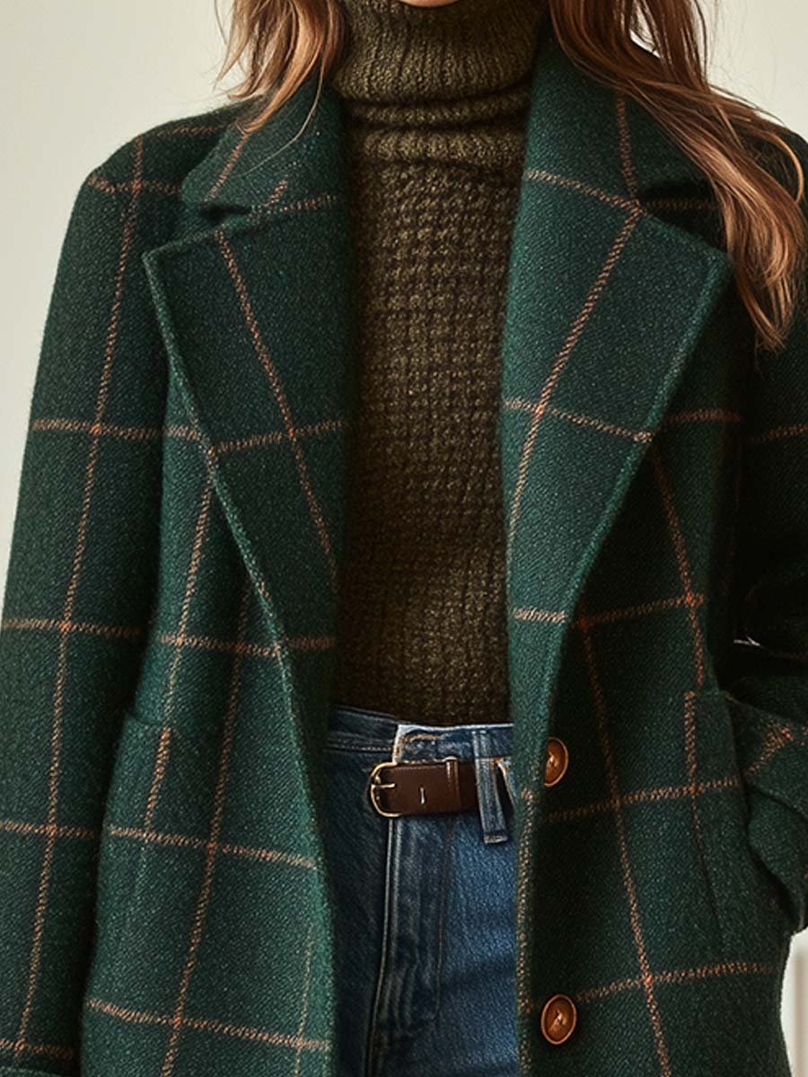 Women's Checked Coat