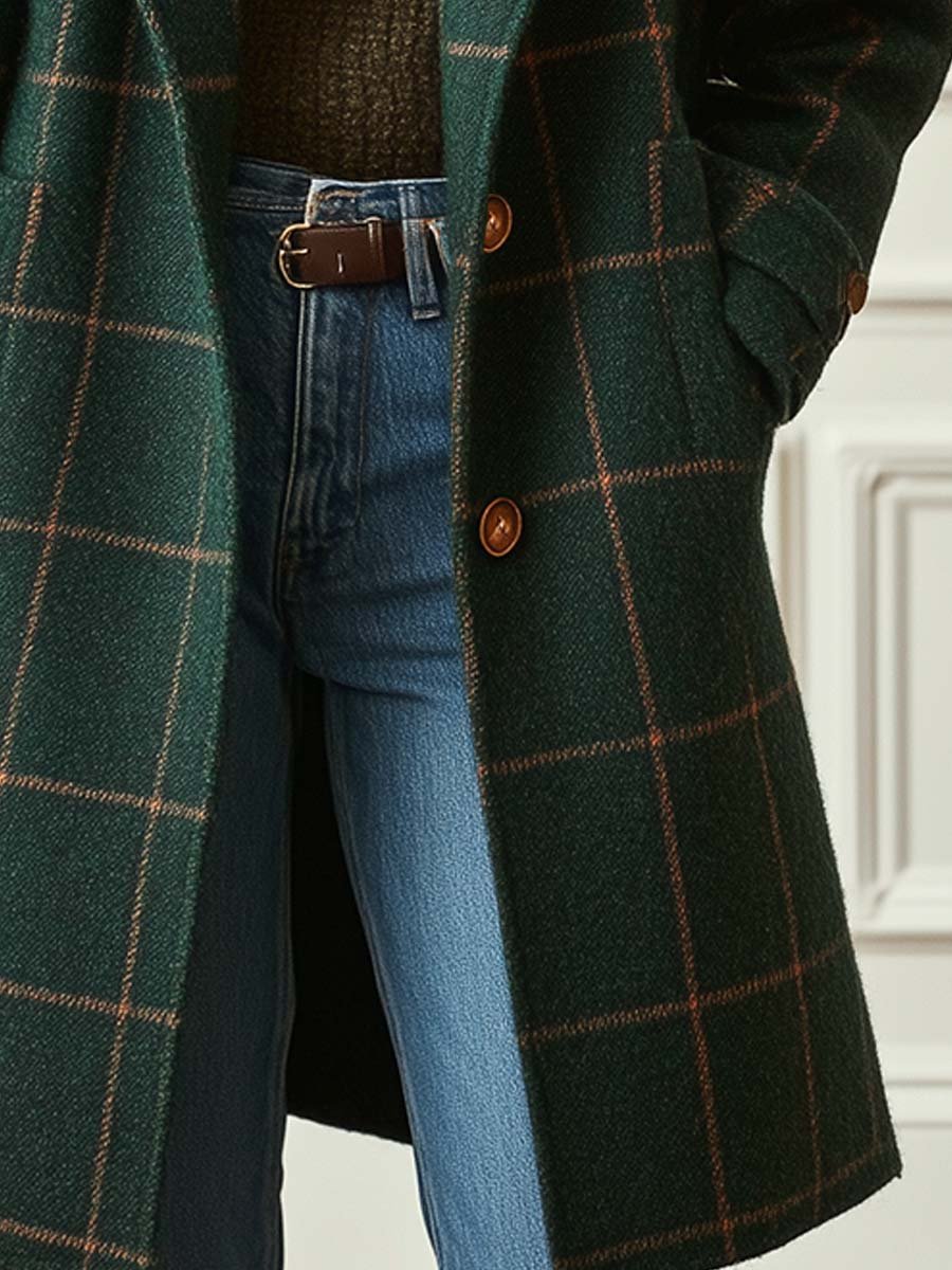 Women's Checked Coat