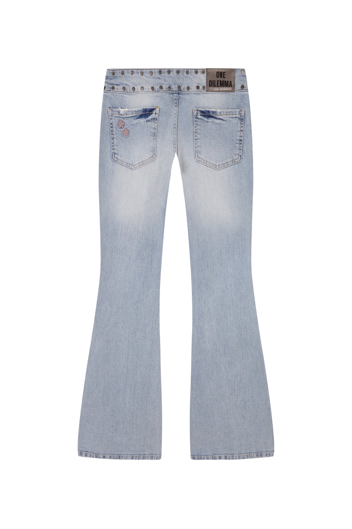 Juniper Low-Rise Flared Jeans – Light Blue