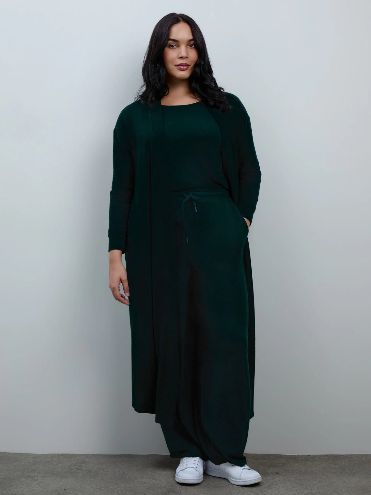 Juno Drop Shoulder Relaxed Top – Dark Green