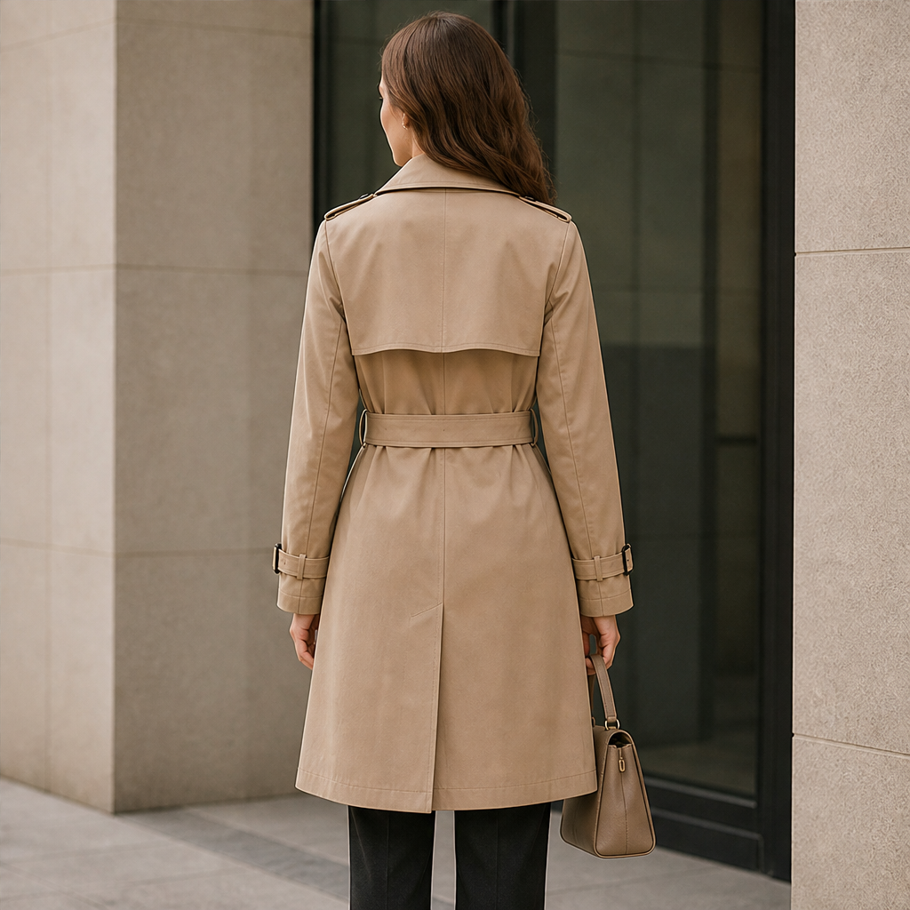 Dorvelli | Kensington Belted Trench Coat – Storm Flap Epaulette Double-Breasted