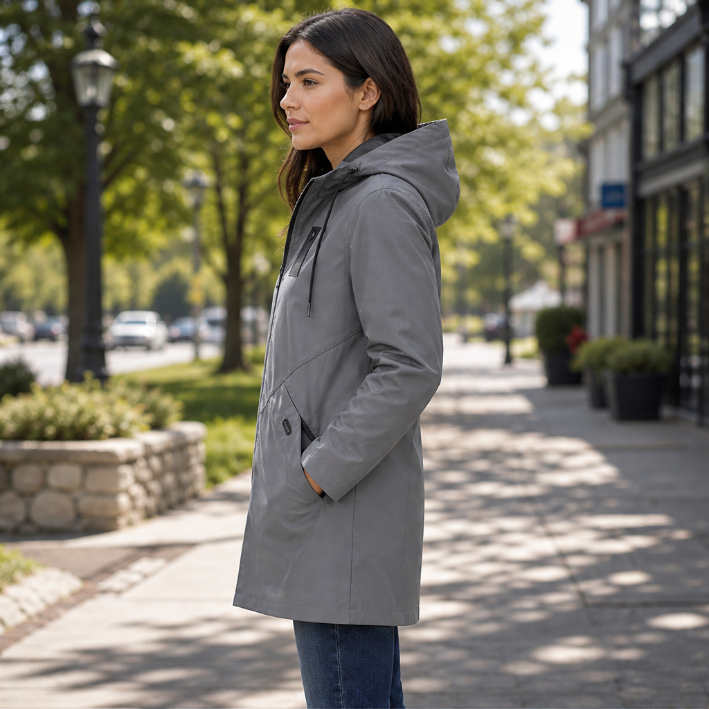 Dorvelli | Lakeside Longline Anorak Jacket – Drawstring Hood Full Zip