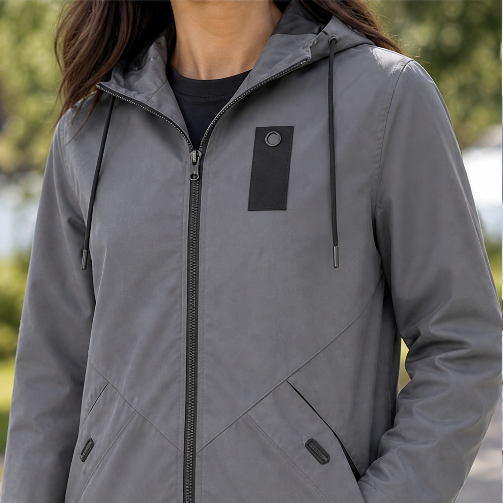 Dorvelli | Lakeside Longline Anorak Jacket – Drawstring Hood Full Zip
