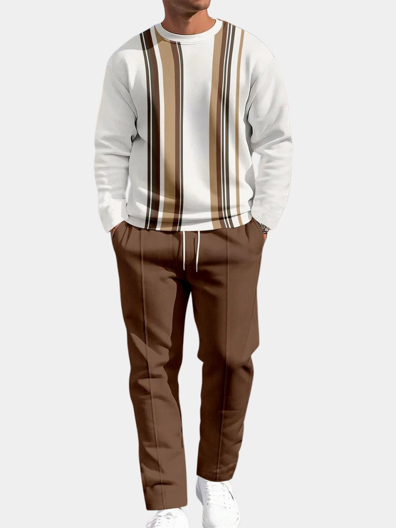 Leander Smart Casual Co-ord Set – Relaxed Fit Two-Piece Top and Trousers