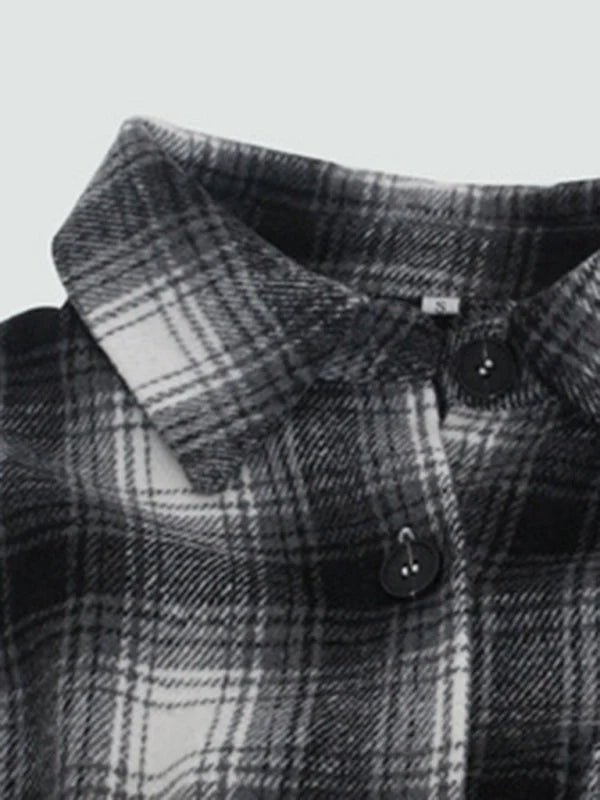 Lucinda Checked Long Shirt Jacket