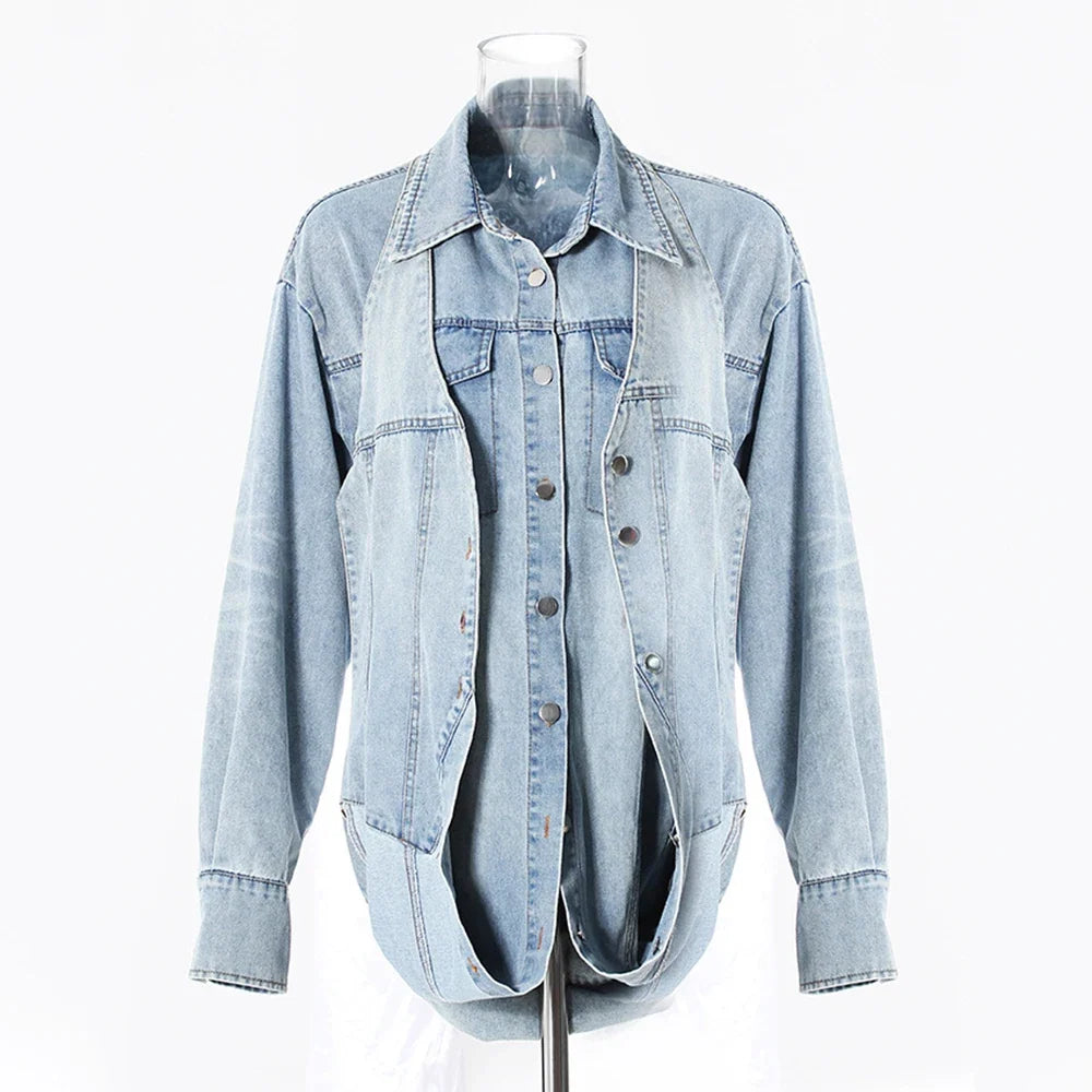 Lydia Patchwork Lapel Coat