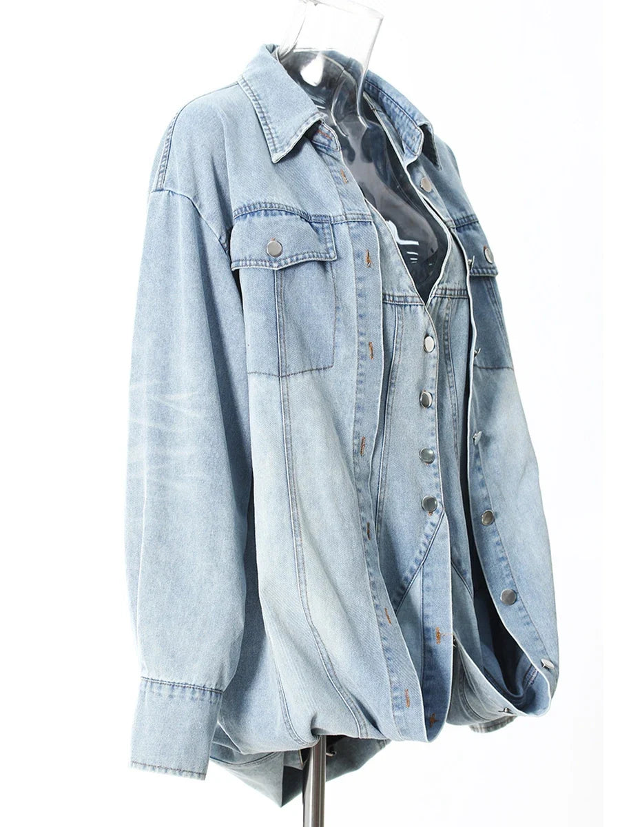 Lydia Patchwork Lapel Coat