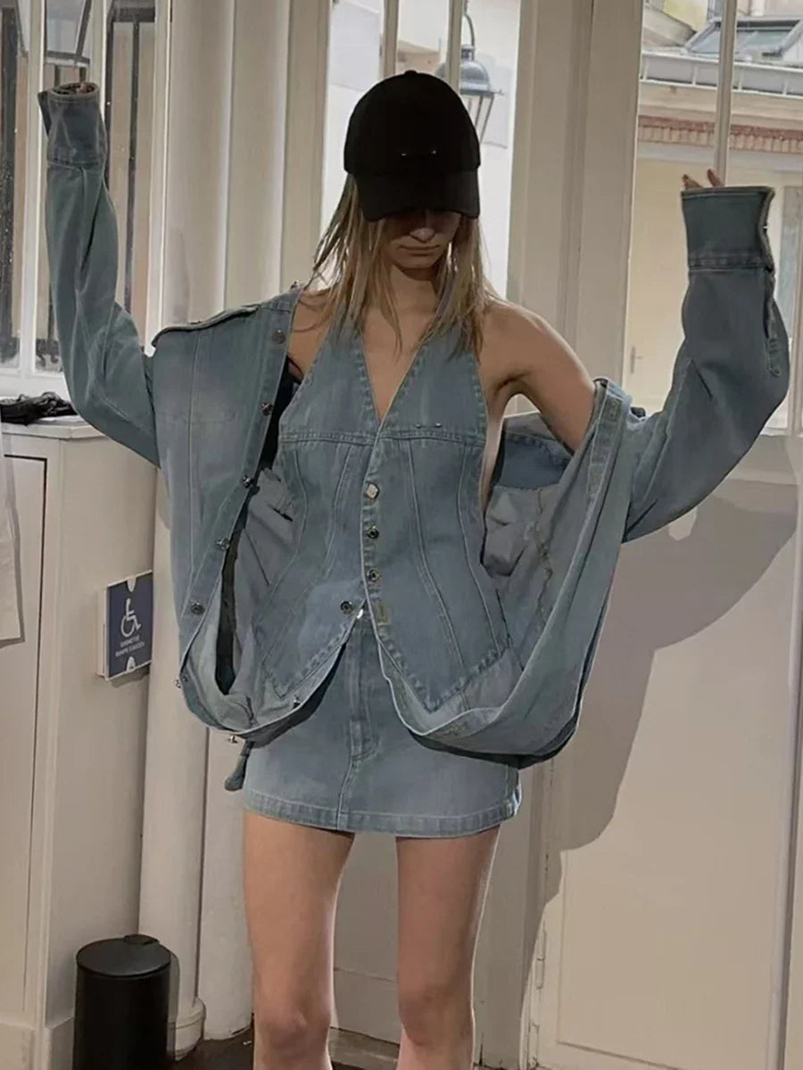 Lydia Patchwork Lapel Coat