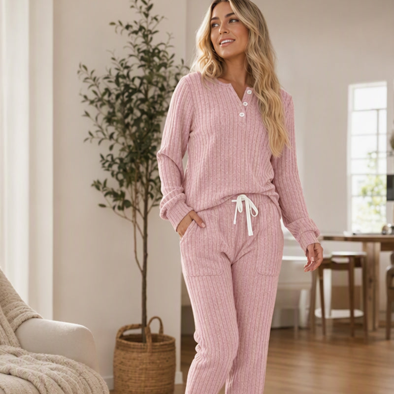 Maelle Ribbed Two-Piece Lounge Set