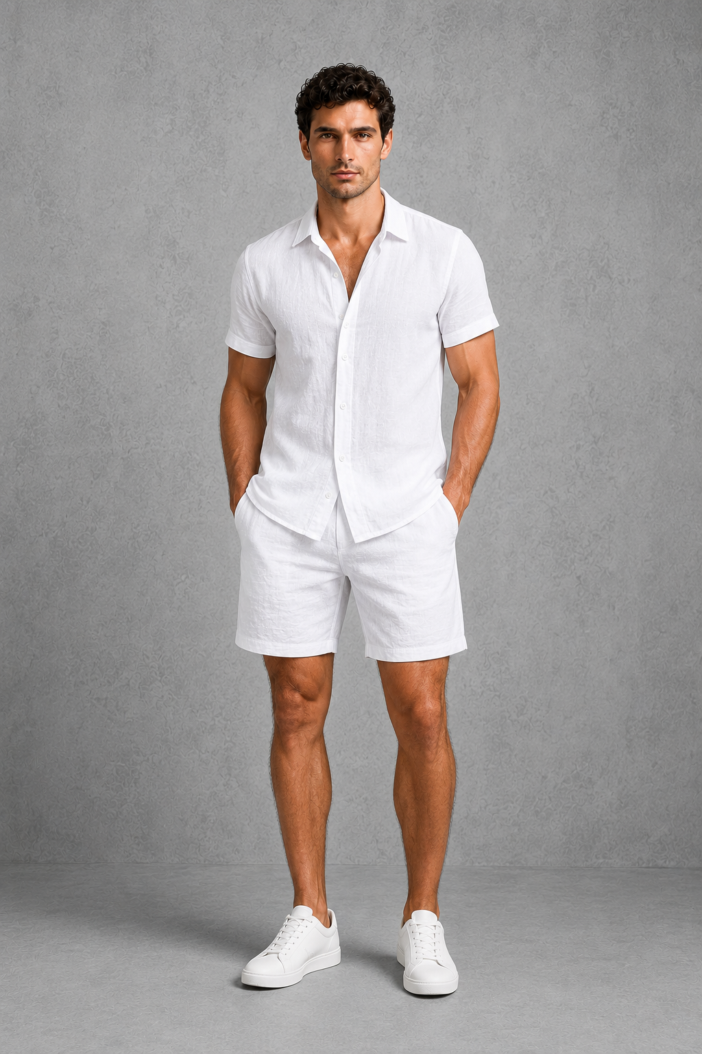 Dorvelli | Men's Two-Piece Set – Linen Blend Tailored Co-ord